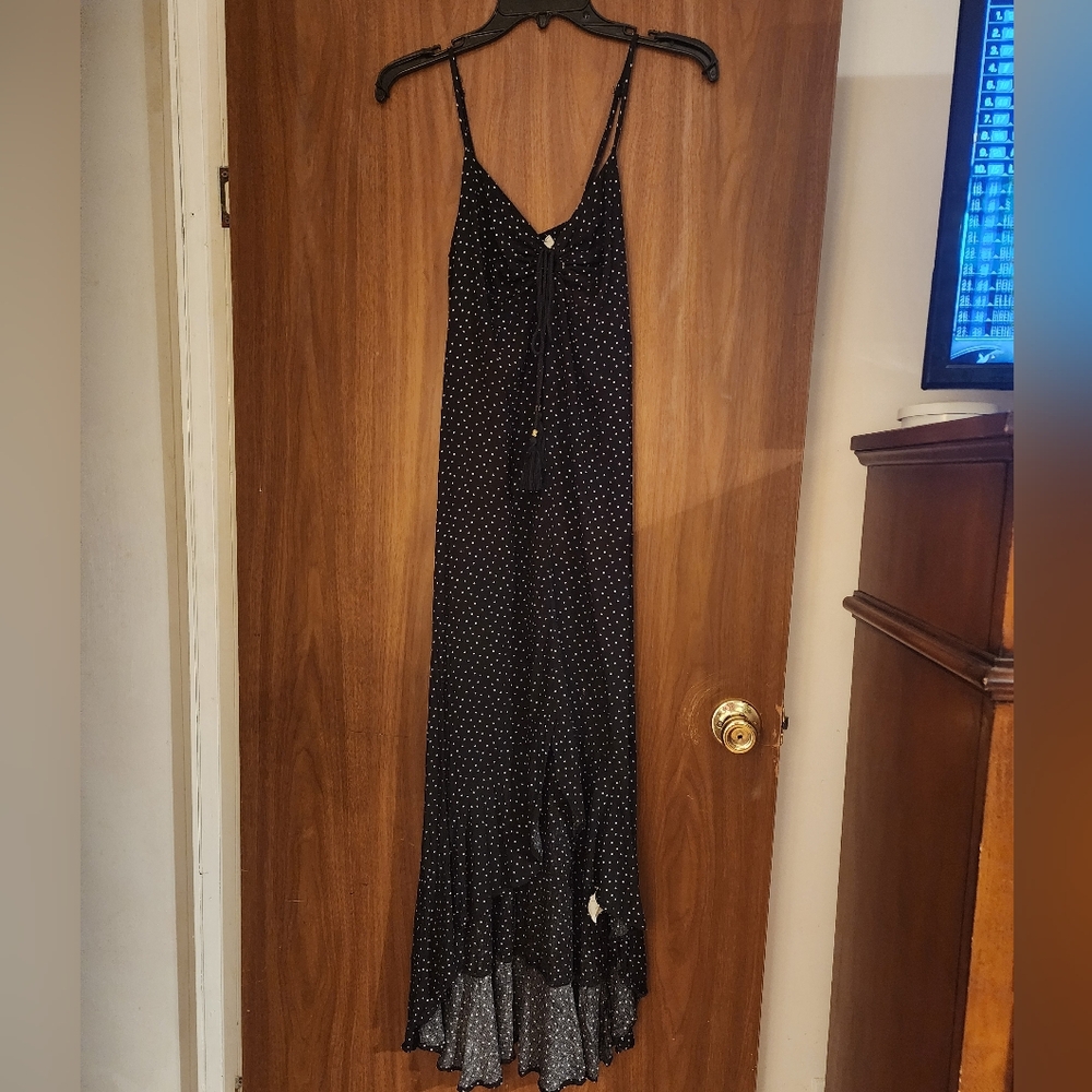 Black and white poka dot sundress
